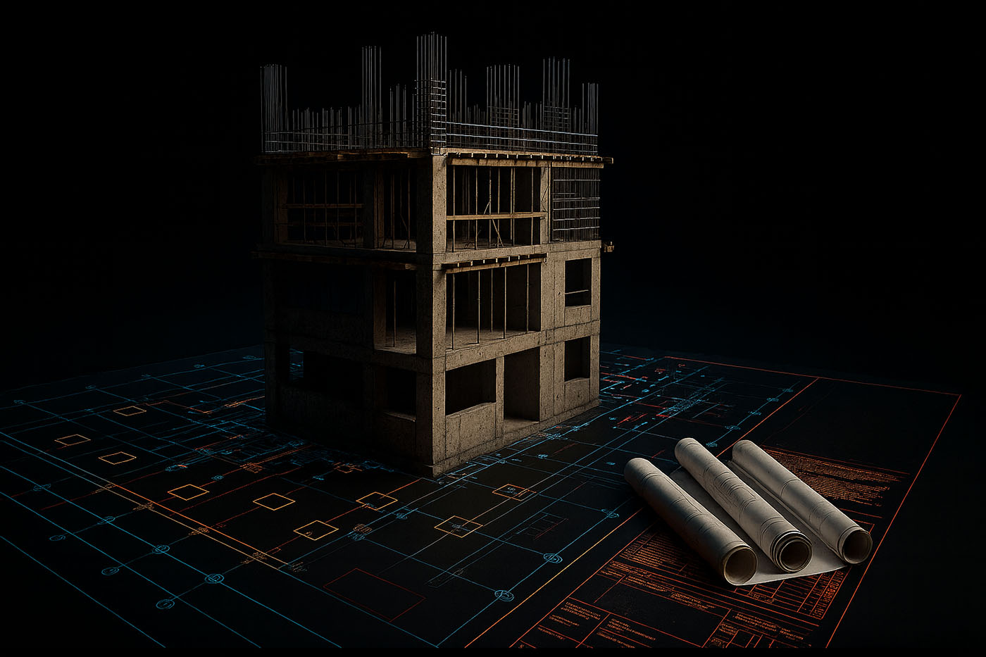 Vizualizacija 2D plana u 3D betonsku konstrukciju - CAD-ING d.o.o.