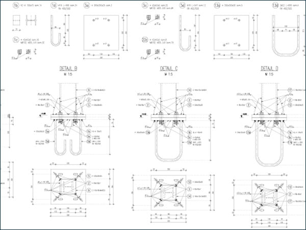 Sample – steel structure workshop drawings RN-01 (carousel version)